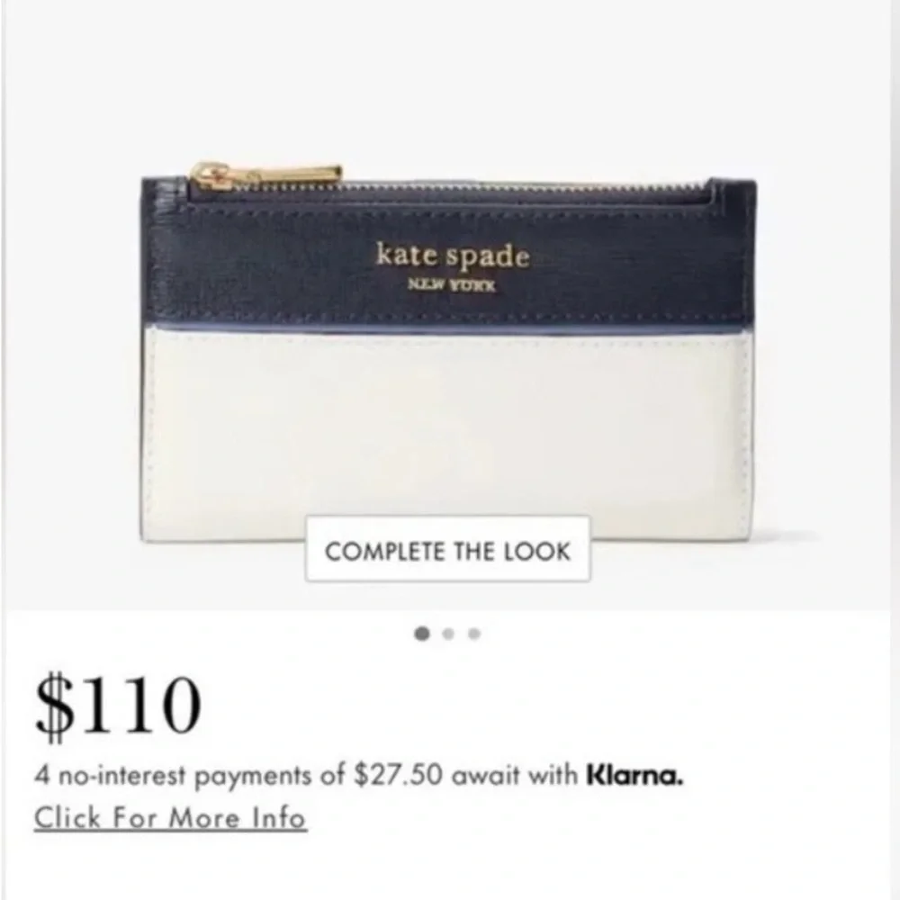 Kate Spade Morgan Colorblock Slim Wallet- NWOT